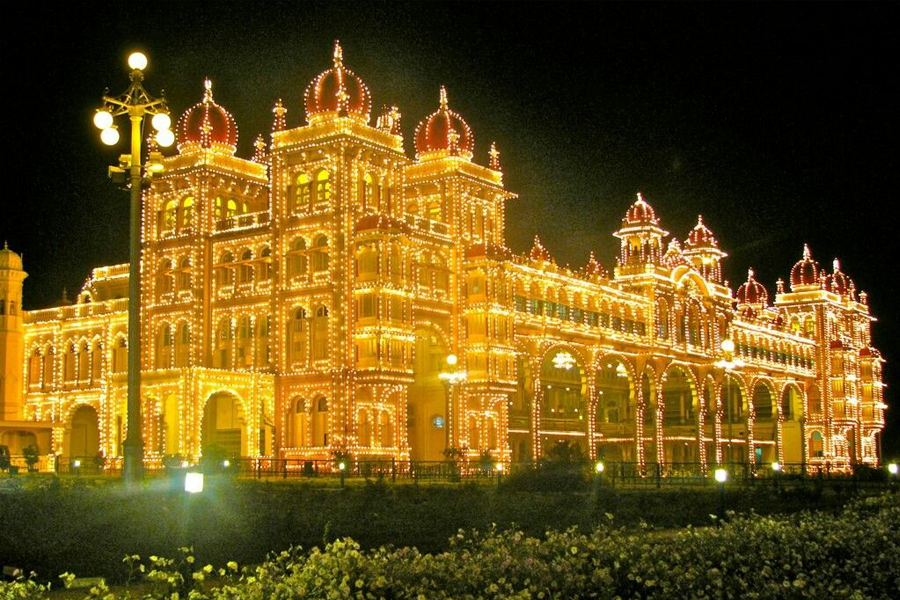 Mysore Palace in Diwali