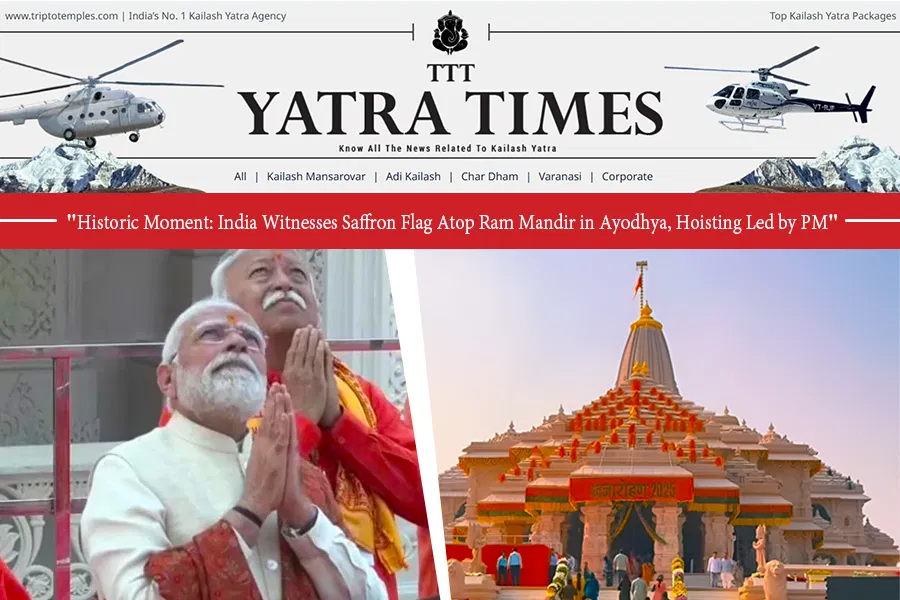Historic Day: PM Modi Hoisted Saffron Flag Atop Ayodhya Ram Mandir, the Faith Restores After 500 Years