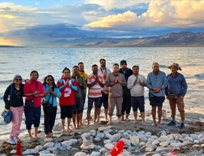 Group at Mansarovar Lake