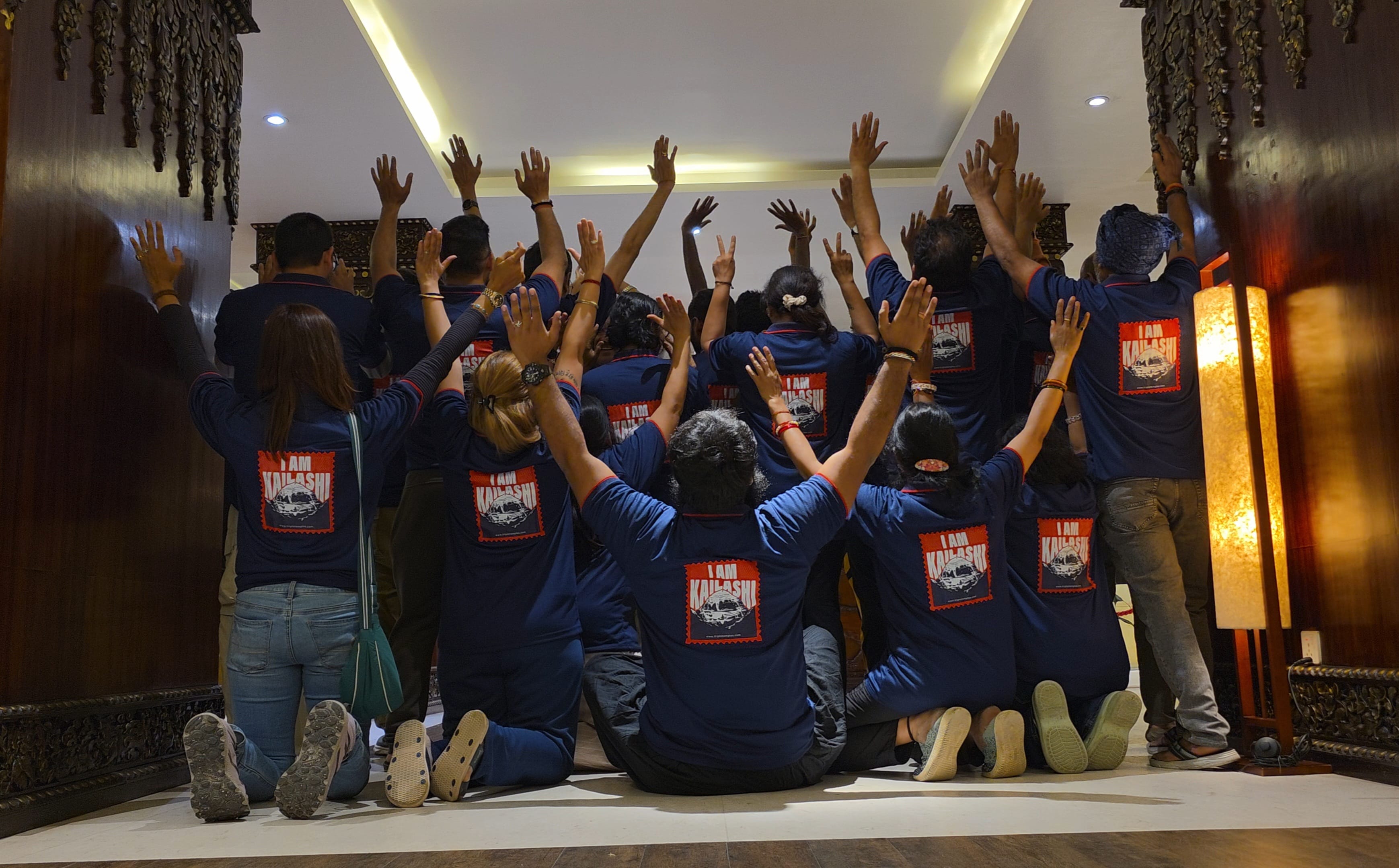Joyful Pilgrims Ready For Kailash