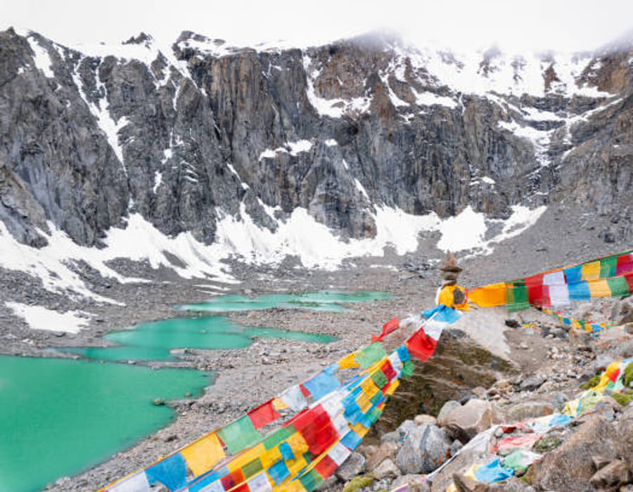 The Gauri Kund mountain lake